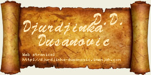 Đurđinka Dušanović vizit kartica